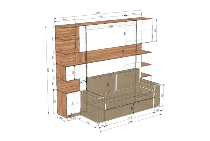 Шкаф-кровать трансформер "Delicat Start"